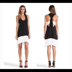 BCBGMaxAzria Kylie Color Block Cutout Dress